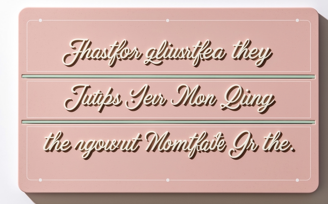 A pink aesthetic board with three lines of elegant text