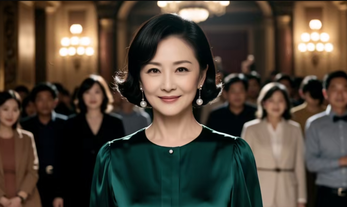 A person standing in focus while the crowd around them is blurred